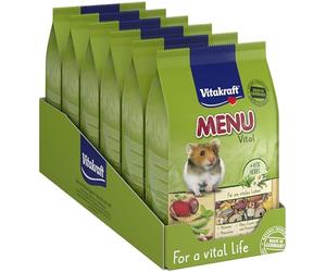 VITAKRAFT- Menu Vital, Aliment pour Hamsters, Légumes Et Noix, avec Vitamines Et Minéraux Essentiels, sans Sucre Ajouté Ni Céréales (6X 400G)