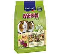VITAKRAFT - Nourriture Cochon d'Inde "Menu Vital" - Alimentation Complète Pour Cochon d'Inde À Base d'Ingrédients Naturels - Recette Spéciale Anti-Odeurs - Sachet Fraîcheur Économique de 2,5 kg