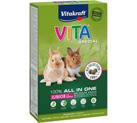 VITAKRAFT - Nourriture pour Lapin Nain "Vita Special" - Alimentation Complète Pour Lapin Nain Junior - Riche en Calcium et Phosphore pour une Croissance Saine - Boîte de 600g