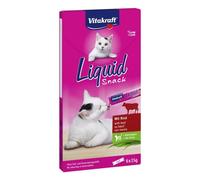 vitakraft Pâtée / Crème pour chat - Bœuf - Soutien digestif - 6 x 15 g - 90 g