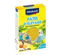VITAKRAFT - Pâtée d’Élevage aux Œufs - Alimentation Complémentaire pour Oiseaux Domestiques - Adapté Aux Périodes de Reproduction - Pour Oisillons de l'Éclosion au Sevrage - Riche en Vitamines et Oligo-éléments - Boîte de 100 g