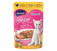 VITAKRAFT Pâtée Pour Chat Poesie DeliSauce Junior Poulet Sans Céréales 23x85g