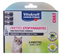 VITAKRAFT Pipettes stop parasites Diméthicone chat P/6