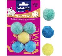 Vitakraft Playtime - Jouet pour chat Pack de 5 Balles Peluches