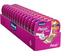 VITAKRAFT- Poésie Création, Barquette Nourriture Humide Pour Chats, En Sauce, Avec De La Dinde Et Du Fromage, Sans Sucres Ajoutés Et Sans Céréales (1X85G)