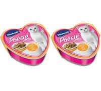 VITAKRAFT Poésie Création, Nourriture Humide pour Chats, avec Dinde en Sauce au Fromage, avec friandises en Sauce exquise, pour Chats Adultes, sans Addition de Sucre et de céréales (1 x 85 g)
