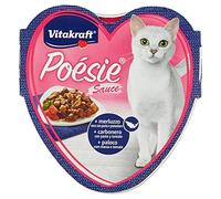 Vitakraft Poésie Creation Saule, Nourriture Humide pour Chat en Sauce, variété Poisson avec pâtes et tomates - 85 g