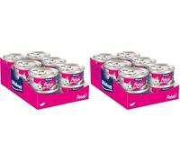 Vitakraft Poésie Mousse, Nourriture Humide pour Chats, Mousse légère, avec du Saumon, sans ajout de Sucre ni de céréales (12x85g) (Lot de 2)