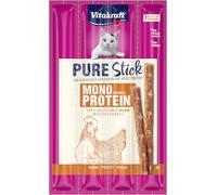 Vitakraft Pure Stick, friandise pour chats, stick à base de viande, au poulet, sticks individuels, adapté aux chats sensibles, sans ajout de sucre (1 x 20g)