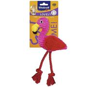 VITAKRAFT- Safari Flamant Rose, Jouet Pour Chiens, Peluche Pour Chien, Avec Couineur, En Velours Côtelé (1 Pièce)