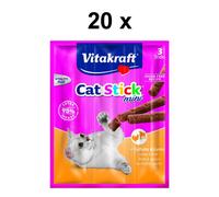 VITAKRAFT Snack pour Chats Cat-Stick Mini- Dinde & Agneau - 60 X 6g - Bâtons