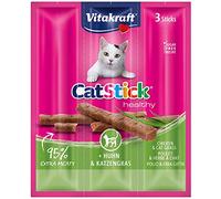 Vitakraft Stick Mini Friandise Poulet/Herbe à Chat 3 Pièces - Lot de 10