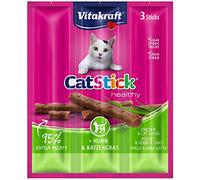 Vitakraft Sticks Poulet et Herbe à Chat - Cat Stick Mini - Les 3 Sticks - 18 g