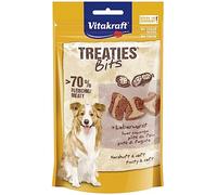 Vitakraft Treaties - Friandise Moelleuse pour Chien au pâté de Foie - Forte teneur en Viande pour Une récompense d'exception - Recette sans céréales ni Sucre ajouté - Sachet refermable de 120g