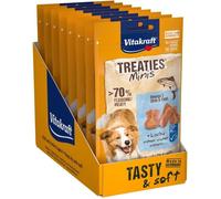VITAKRAFT Treaties Mini Friandise pour chien au Saumon + Oméga 3 - Lot de 8 sachets de 48g