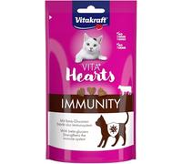 VITAKRAFT- Vita Hearts, Immunité, Snack Moelleux pour Chat, pour Renforcer Le Système Immunitaire, Au Bœuf (1X 40G)