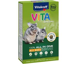 Vitakraft- Vita Special All Ages, Aliment pour Chinchillas, avec Herbes Et Plantes, pour Une Digestion Optimale, sans Sucre Ajouté Ni Céréales (1X 600G)