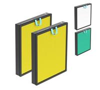 Vital 200S H13 Lot de 2 filtres de rechange HEPA compatibles avec LEVOIT Vital 200S Air Puri-fier, filtre à charbon actif 3 en 1, pièce de rechange #Vital200S-RF-PA, jaune