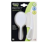 Vital Baby Protect Grooming Set, Brush and Comb Set,White