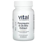 Vital Nutrients, Pancréatine & Extrait de Bile de Bœuf, 60 Gélules
