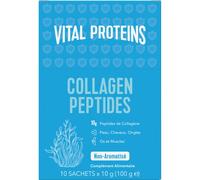 Vital Proteins Collagen Peptides - Format Voyage - Collagène en Poudre non Aromatisé pour Peau, Cheveux, Articulations et Bien-Être - 10g par Portion - (10 Unités par Boîte)