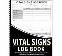 Vital Signs Log Book: Health Monitoring Journal and Medical Records Notebook to Keep Track of Your Heart/Respiratory Rate, Temperature, Blood Pressure/ Sugar, Oxygen Level, and Weight