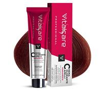 Vitalcare | Professional - Coloration Permanente Professionnelle, Crème Colorante Cheveux, Teinture Cheveux avec Protéines de Soie, n° 5/6, Rouge Feu, 100ml