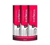 Vitalcare | Professionnel - Coloration Permanente, Crème Colorante Cheveux, Teinture Capillaire aux Protéines de Soie et Kératine, N° 3/00, Châtain Foncé, 3 x 100 ml