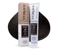 Vitalcare | +Sense - Coloration Permanent Professionnel, crème colorante cheveux, sans amabaiture, résorcine, PPD, Siliconi - Avec huile d'Argan, Macadamia et Avocado, 6/00 Blond foncé 100 ml