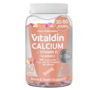 VITALDIN Gommes Calcium + Vitamine D3 Sans Sucre - 60 gommes.