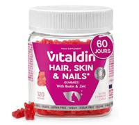VITALDIN Gommes Cheveux, Peau et Ongles à la Biotine - Sans Sucre - 120uds