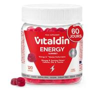VITALDIN Gommes Énergie pour Adultes - Sans Sucre - 120uds