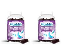 VITALDIN Mélatonine Gummies - 1 mg par dose - 70 gommes (pour 2 mois); saveur de Mûre - Contribue à Améliorer la Qualité du Sommeil - Sans Gluten - pour Enfants et Adultes (Lot de 2)