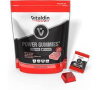 VITALDIN SPORT Power Gummies Caffeine & Taurine - Énergie immédiate et soutenue - 80 mg Caféine, 40 mg Taurine par dose + Vitamine B6 - Doypack 30 Gommes - Bites Goût Fruits Rouges - Vegan