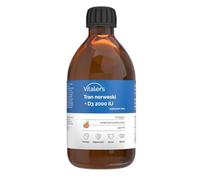 Vitaler’s Huile de Foie de Morue Norvégienne, Omega-3 1200 mg avec Vitamine D3 2000 UI, Goût Orange - 250 ml