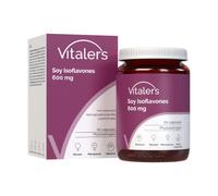 Vitaler’s Isoflavones de soja 600 mg, 60 gélules véganes, 60 mg d’isoflavones, 2 mois d’utilisation, composition pure