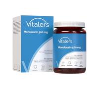 Vitaler’s Monolaurine 500 mg - 60 gélules, Cure 2 Mois, Vegan, Sans Conservateurs, Composition Pure