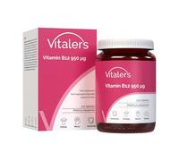 Vitaler’s Vitamine B12 950 µg, 120 comprimés véganes, méthylcobalamine, 4 mois d’utilisation, sans conservateurs