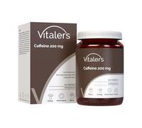 Vitaler's Caféine 200 mg - 120 comprimés, Vegan, 4 mois de supplémentation, sans conservateur, composition pure