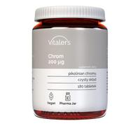 Vitaler's Chrome 200 µg - 180 Comprimés, Végétalien, 6 mois de Supplémentation Sans Conservateur, Composition Pure