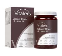 Vitaler's Citrate de calcium 1200 mg + Vitamine D3 2000 UI - 60 gélules