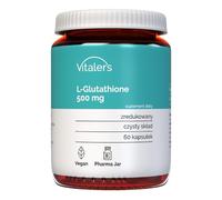 Vitaler's L-Glutathione 500 mg - 60 gélules, Végétalien, 2 mois de Supplémentation Sans Conservateurs, Composition Pure