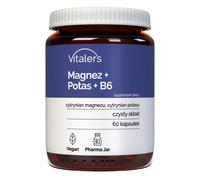 Vitaler's Magnésium 100 mg + Potassium 150 mg + Vitamine B6 10 mg - 60 Capsules