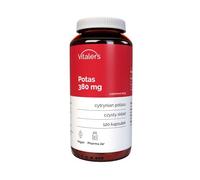 Vitaler's Potassium 380 mg - 120 gélules, Végétalien, 4 mois de supplémentation, Sans conservateur, Composition pure
