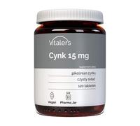 Vitaler's Zinc 15 mg - 120 comprimés, végétalien, 4 mois de supplémentation, sans conservateur, composition pure