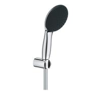 GROHE Vitalio Start 110, Ensemble de Douche avec Douchette Ronde 1 jet, Support de Douche Mural Universel, Flexible 1,75m, Economie d'Eau, A coller avec GROHE QuickGlue ou à visser, Chromé, 27944001