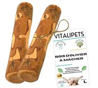 VITALIPETS Bois d'Olivier pour Chiens, Taille L 15-20 Kg, Lot de 2