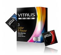 Vitalis color & flavor, lot de 3 préservatifs, 3 pièces