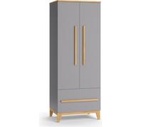 Vitalispa Armoire pour enfants Malia, 70 x 187 cm, Gris/Chêne