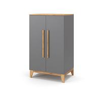 VitaliSpa Armoire pour Enfants Malia, Gris, 53.4x120cm